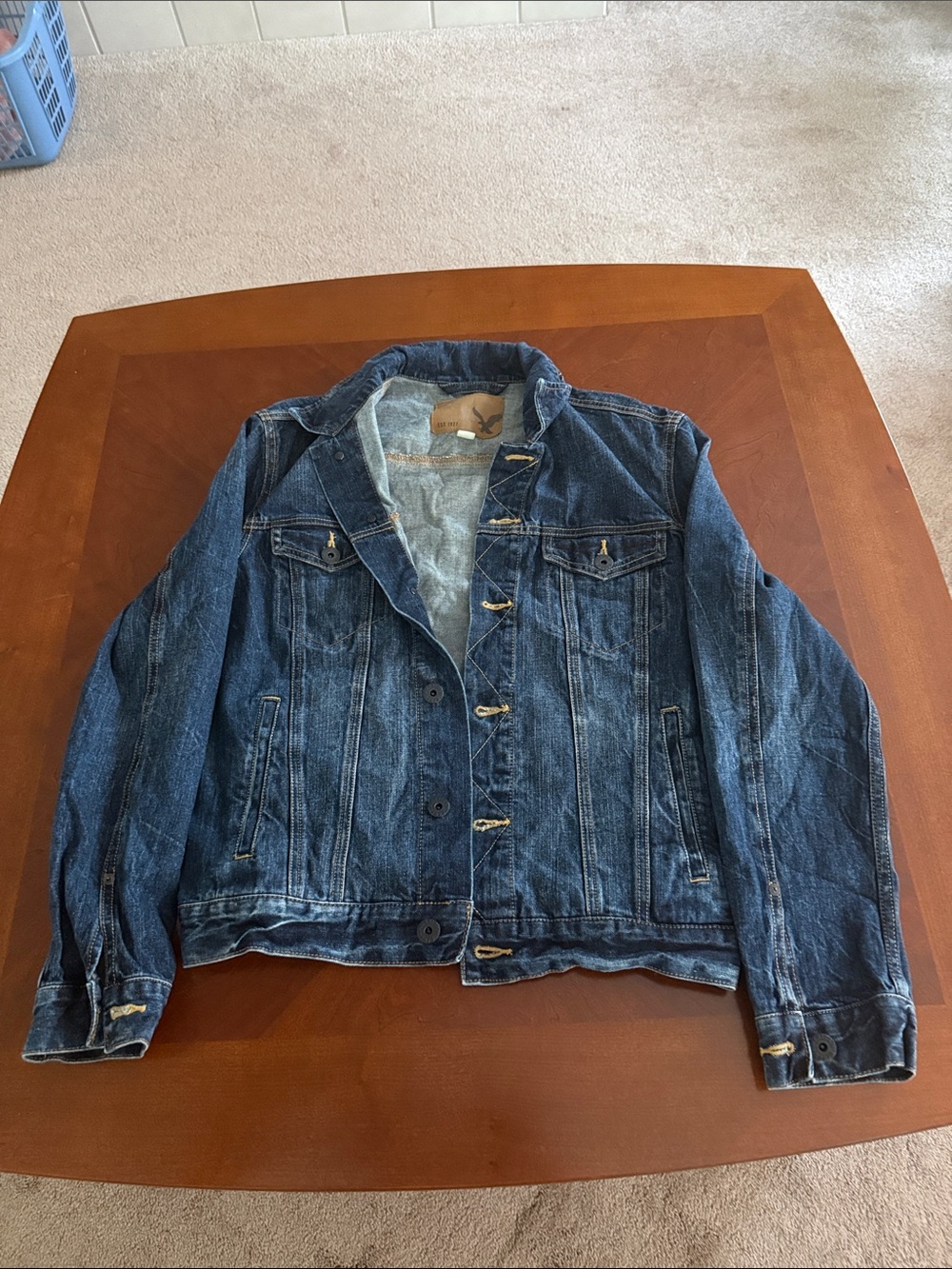 American Eagle Outfitters Dark Blue Denim Jacket